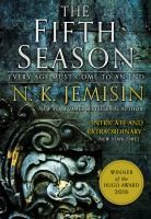 Cover of The Fifth Season by N. K. Jemisin, showing a cracked, ash-toned landscape split by a jagged fault line.